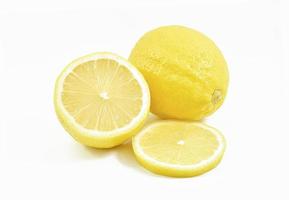 lemon slice isolated on a white background with clipping path. photo