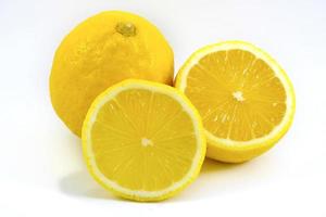 lemon slice isolated on a white background with clipping path. photo