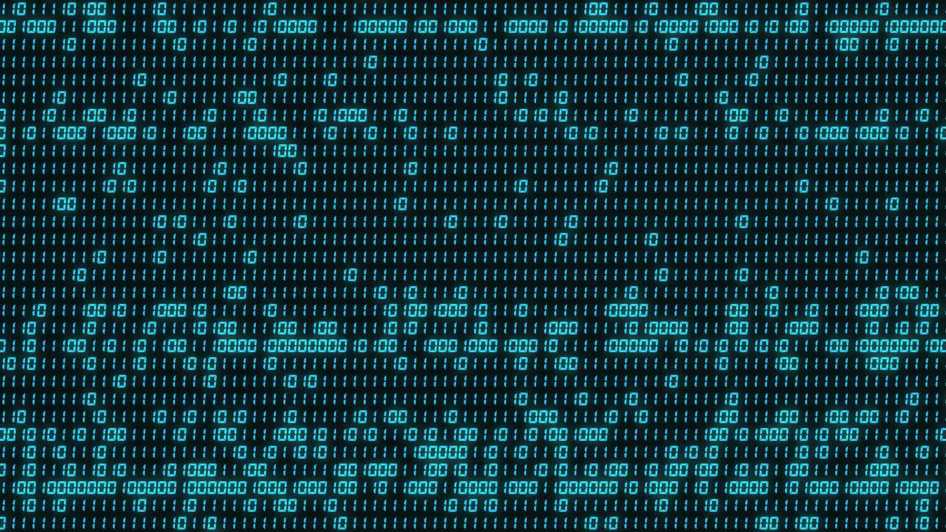 Technological and connection motion background. Simple digital binary ...