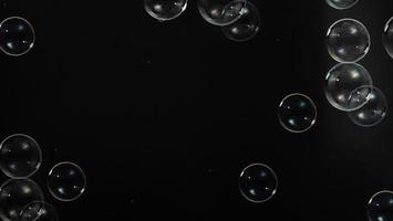 Soap bubble drop or Shampoo bubbles floating like flying in the air photo