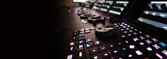 Video editing controller machine for color edit in post video production. photo