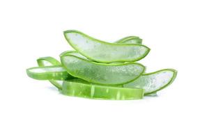 the plant Aloe vera slices fresh with isolated background photo