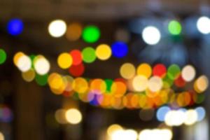 Blur - abstract bokeh circle string lights for background wallpaper photo