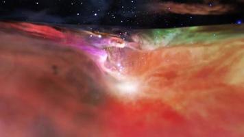 Colorful Space motion background. Elements of this image furnished by NASA. video