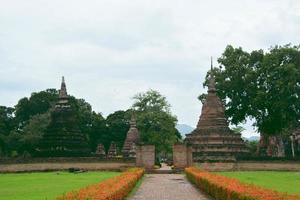 The entrance of Wat Mahathat at the Historical Park in Sukhothai, Thailand. photo