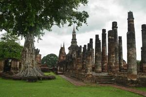 The most view at Wat Maha That at the Historical Park in Sukhothai. photo