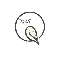 Vector of an owl design on white background, Owl logo design inspiration isolated on white background