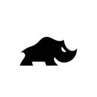 rhino logo template, Animal mascot logotype, Template. Vector illustration.