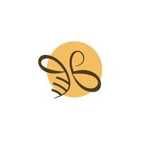 plantilla de vector de inspiración de diseño de logotipo de icono de abeja, logotipos para productos y otras necesidades de diseño