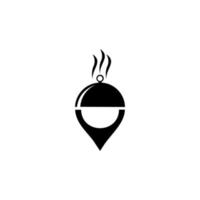Illustration of business logotype restaurant and cafe. Vector design logo food delivery