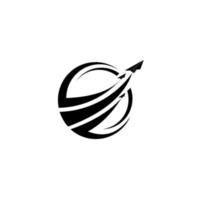 agencia de viajes, aplicación de turismo y logotipo de viajes, diseño de emblema sobre fondo blanco vector