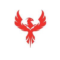 ilustración moderna del logotipo de phoenix en fondo blanco aislado, negocio de símbolo de icono, vector