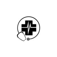 plantilla de diseño de icono de logotipo de salud médica. logotipo de salud para clínica, hospital, centro médico vector