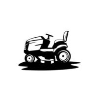 icono de tractor de césped, ilustración simple de icono de vector de cortadora de césped para diseño web aislado sobre fondo blanco