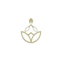 logo de salud humana, reflexología, terapia de zona. plantillas de logotipo para centro de spa o estudio de yoga vector