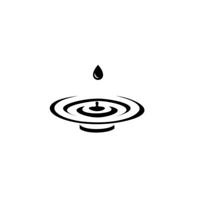 Water drops logo. Emblem design on white background.