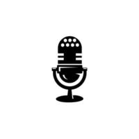 Microphone icon on white background. icon vector template flat design