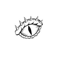 ilustración vectorial gráfico de dibujo diseño boceto ojos de dragón vector