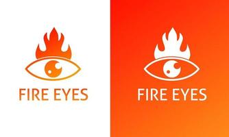 ilustración vectorial gráfico del icono del logotipo de la plantilla ojos de fuego vector