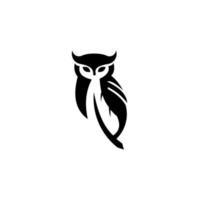 diseño de iconos, pájaro búho que simboliza la ilustración de dibujo vectorial de sabiduría para impresión, web, móvil y aislado en fondo blanco vector