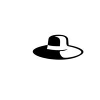 icono de sombrero elegante masculino. aislado sobre fondo blanco. vector