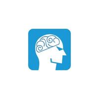 Brain activity concept.human head. Creative idea, mind, nonstandard thinking logo. vector