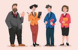 Businessmen and Businesswomen in Office Suits vector