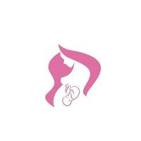 woman pregnant logo, mother care icon, Vector illustration on white background