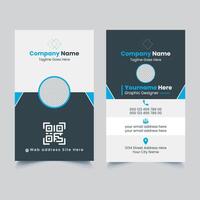 Vertical Business Card Template Design vector