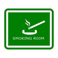 señal de la zona de la sala de fumadores. ilustración vectorial vector