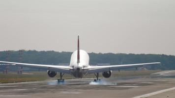 Airliner landing footage video