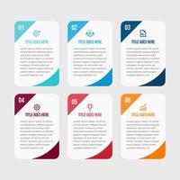 Simple and Clean Presentation Business Infographic Design Template with 6 Bars of Options vector