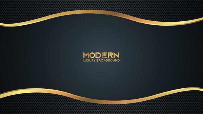 Luxury Abstract Modern Technology Background with Shiny Golden Lines and Dot Pattern