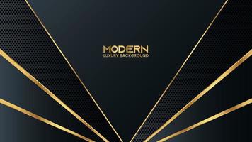 Luxury Abstract Modern Technology Background with Shiny Golden Lines and Dot Pattern vector