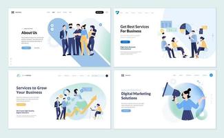 Set of web page design templates vector