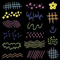 Abstract Line Form Doodle Hand Drawing vector