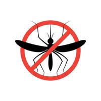 mosquito stop sign icon  isolated on white background vector