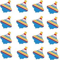 Repeating spinning top on white background. Can be used for wrapping postcards printing on book covers notebooks notepads placards banners. Vector illustration