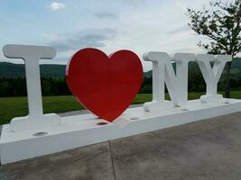 I love New York sign with red heart photo