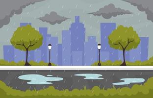 Raining Weather Background vector