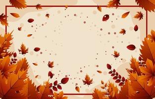 Autumn Background Leaf Arrangement vector