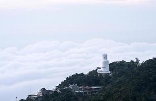 Bana Hills, Danang Vietnam - 22 May 2018. Buddha statue in Linh Ung pagoda on Bana Hills Mountain,Danang Vietnam. photo