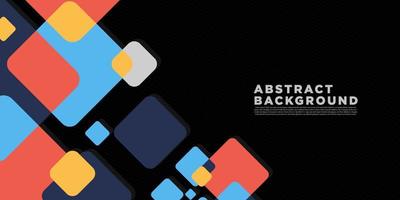 Abstract background template banner with colorful style. Design with square shapes. Eps10 vector