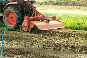 tractors working in close-up. photo