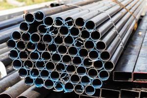 Stack of steel pipes