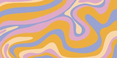 Psychedelic swirl groovy pattern. Psychedelic retro wave wallpaper. Liquid groovy background. Vector design illustration