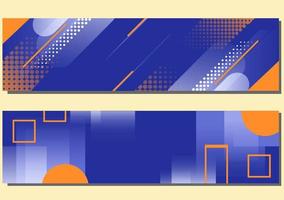 Abstract web banner design background or blue vector template