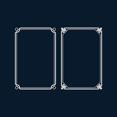 Set simple frame. Decorative element.