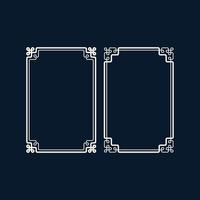 Set simple frame. Decorative element. vector