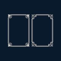 Set simple frame. Decorative element. vector